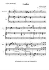 Adelita - Bb Bass Clarinet Solo (Optional Piano Accompaniment)